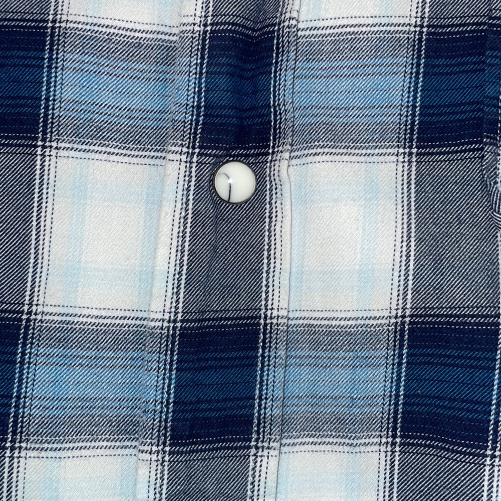 Rodeo shirt. Soft 100% cotton. Lucky Brand Medium. Blue and white - Picture 3 of 5